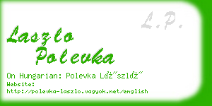 laszlo polevka business card